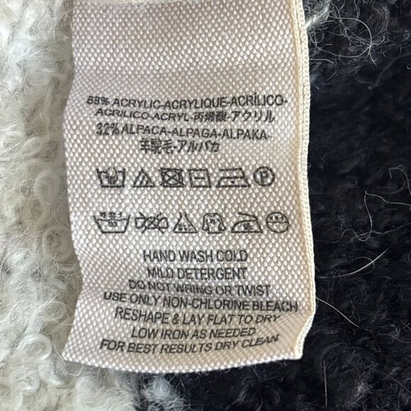 Free People Alpaca Blend Sweater Colorful Patch Pullover Women's Size M Boho - Picture 9 of 9